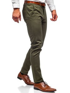 Pantaloni chino da uomo verdi Bolf 1143