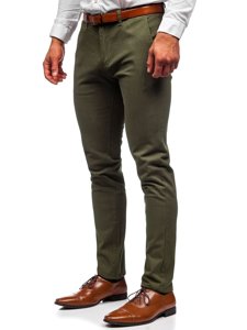 Pantaloni chino da uomo verdi Bolf 1143