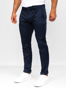 Pantaloni chino in tessuto blu Bolf KA9810