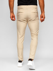 Pantaloni chino in tessuto da uomo beige Bolf 0059