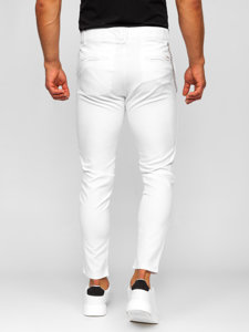 Pantaloni chino in tessuto da uomo bianco Bolf 0059