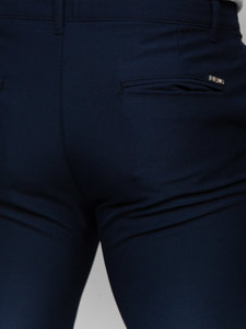 Pantaloni chino in tessuto da uomo blu Bolf 0031