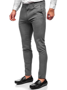 Pantaloni chino in tessuto da uomo grafite Bolf 0016