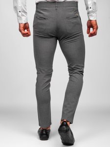 Pantaloni chino in tessuto da uomo grafite Bolf 0016