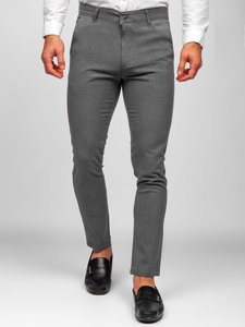 Pantaloni chino in tessuto da uomo grafite Bolf 0016