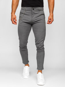 Pantaloni chino in tessuto da uomo grafite Bolf 0059