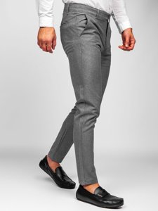 Pantaloni chino in tessuto da uomo grigi Bolf 0016