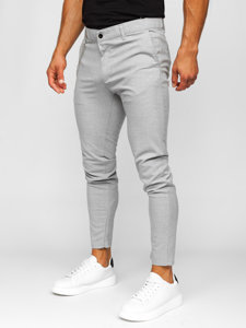 Pantaloni chino in tessuto da uomo grigio Bolf 0062