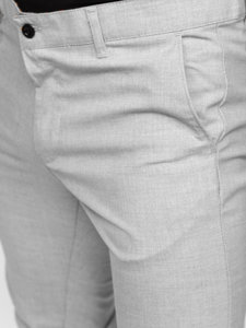 Pantaloni chino in tessuto da uomo grigio Bolf 0062