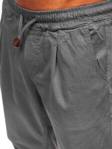 Pantaloni chino in tessuto da uomo grigio Bolf 6237