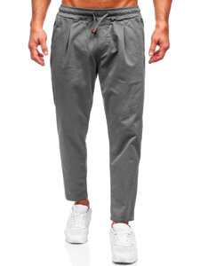 Pantaloni chino in tessuto da uomo grigio Bolf 6237