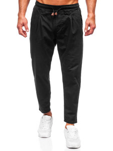 Pantaloni chino in tessuto da uomo nero Bolf 6237