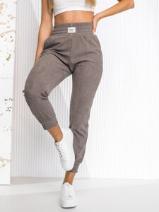 Pantaloni da tuta a righe da donna grigio Bolf W7863