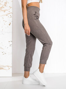 Pantaloni da tuta a righe da donna grigio Bolf W7863