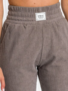 Pantaloni da tuta a righe da donna grigio Bolf W7863