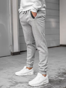 Pantaloni da tuta da uomo grigio Bolf AK13B-1