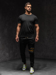 Pantaloni da tuta da uomo nero Bolf AM108A1