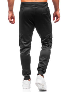 Pantaloni da tuta jogger cargo da uomo nero Bolf 8K1130