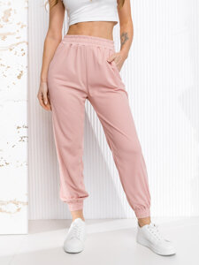 Pantaloni da tuta jogger da donna rosa Bolf W7822