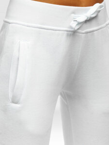 Pantaloni di tuta da donna bianchi Bolf CK-01