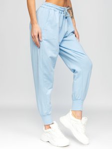 Pantaloni di tuta da donna celesti Bolf 0011