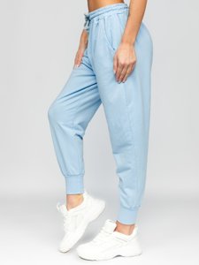 Pantaloni di tuta da donna celesti Bolf 0011