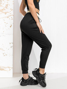 Pantaloni di tuta da donna neri Bolf YY30NM