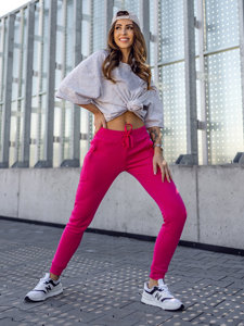 Pantaloni di tuta da donna rosa Bolf CK-01-19B