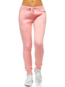 Pantaloni di tuta da donna rosa chiari Bolf CK-01-38B