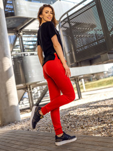 Pantaloni di tuta da donna rosso chiari Bolf CK-01B