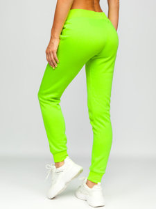 Pantaloni di tuta da donna verde-fluorescenti Bolf CK-01