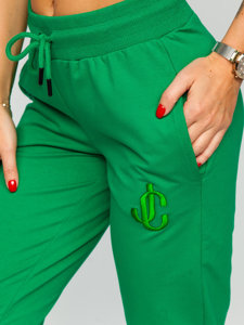 Pantaloni di tuta da donna verdi Bolf VE32