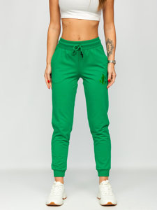 Pantaloni di tuta da donna verdi Bolf VE32