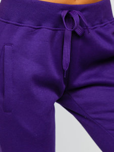 Pantaloni di tuta da donna viola Bolf CK-01