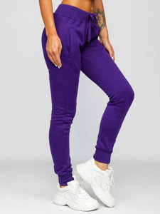 Pantaloni di tuta da donna viola Bolf CK-01