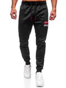 Pantaloni di tuta da uomo nero-rossi Bolf K50005