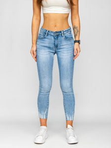 Pantaloni in denim Skinny da donna celesti Bolf S0002