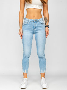 Pantaloni in denim Skinny da donna celesti Bolf S9983