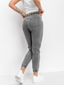 Pantaloni in denim con paillettes da donna grafite Bolf BF108