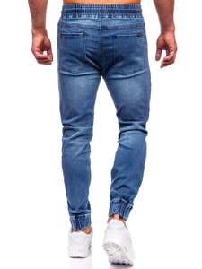 Pantaloni in denim jogger da uomo blu Bolf MP0052-2B