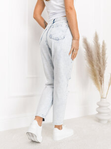 Pantaloni in denim mom fit da donna celesti Bolf WL2102