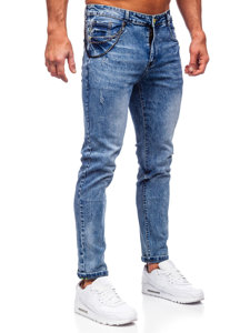 Pantaloni in denim regular fit da uomo blu Bolf HY1050