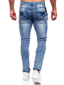 Pantaloni in denim regular fit da uomo blu Bolf HY1053