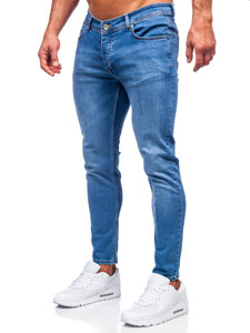 Pantaloni in denim slim fit da uomo blu Bolf R922