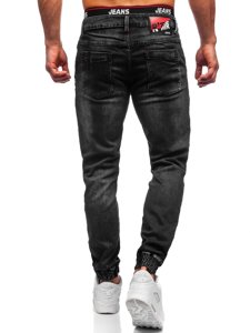 Pantaloni in denim tipo jogger da uomo neri Bolf 31002W0