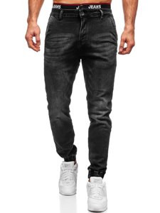 Pantaloni in denim tipo jogger da uomo neri Bolf 31002W0