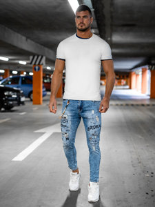 Pantaloni in jeans da uomo azzurri Bolf TF150