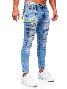 Pantaloni in jeans da uomo azzurri Bolf TF150