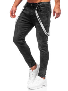 Pantaloni in jeans da uomo neri Bolf TF103