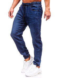 Pantaloni in jeans jogger da uomo blu Bolf 8130